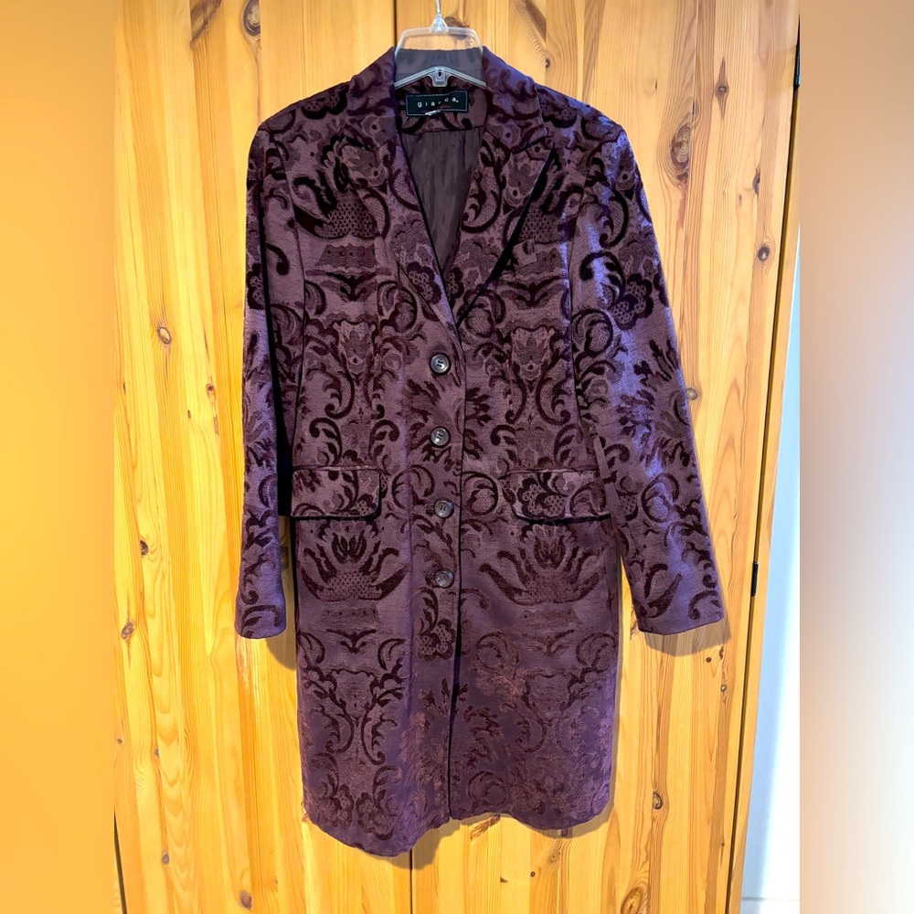 Giacca Gallery burgundy Jacquard coat
